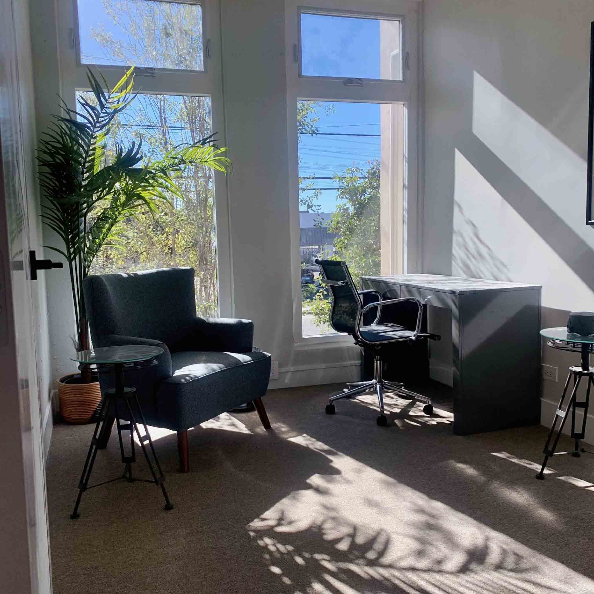 Photo of a therapy room at a dual diagnosis PHP in Los Angeles